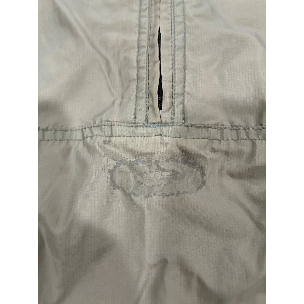 Oakley Software Vintage Quarter Zip Windbreaker Jacket Tan Men XL Nylon Pullover